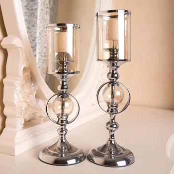 

Modern Glass Candlestand High End Wedding Candle Holders for Table Centerpieces Home Christmas Decor Candlesticks Metal Crafts