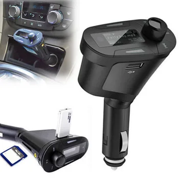 

Car Kit MP3 Music Player Wireless FM Transmitter Radio Modulator With USB MMC+ Remote Control hot selling