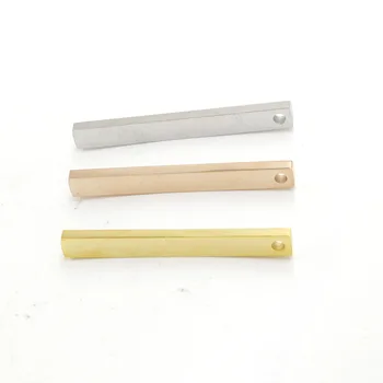 

Charm Charms Pendants for Jewelry Making Both 2*3.5*35mm Stainless Steel Rectangle Bar Blank Stamping Tag DIY Earring Bracelet