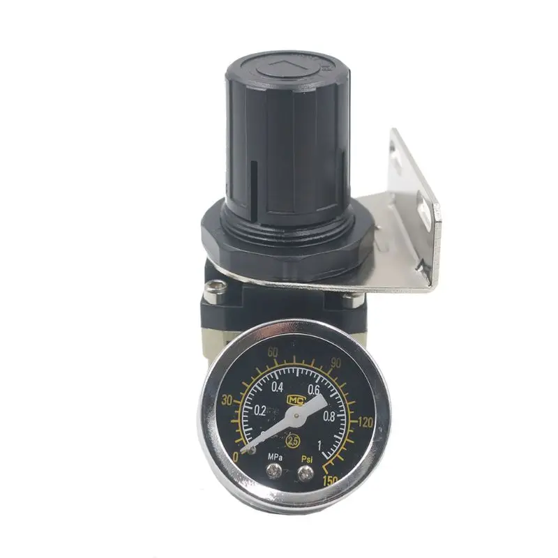 AR2000-02 регулятор давления воздуха для системы воздушного компрессора манометр пневматический редукционный клапан алюминиевый материал источник трубы