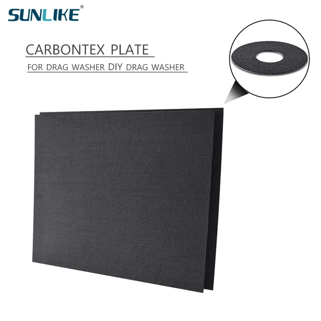 75 * 95mm Carbontex Board Panel For DIY Tug Washers For Fishing Reel Brake Friction Plate Thickness 0.5/0.6/0.7/0.8/1.0/1.5MM 2