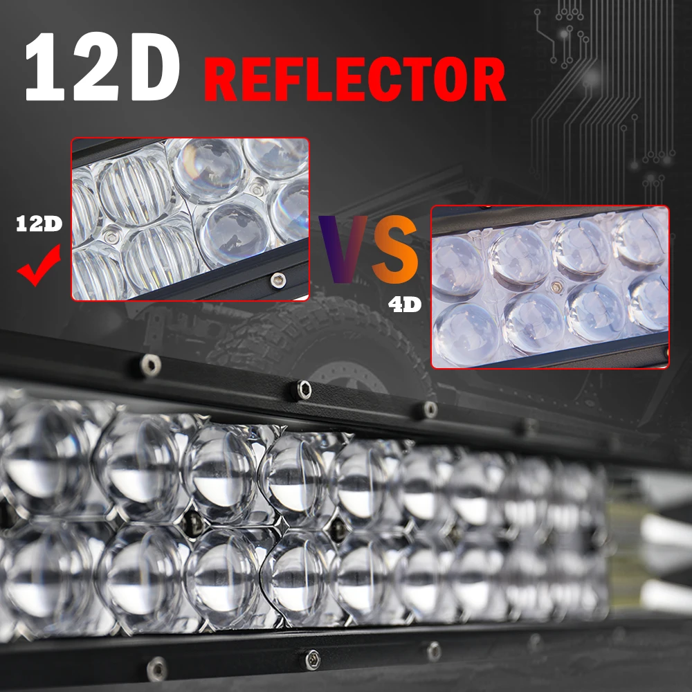 US $16.02 CO LIGHT Curved Led Light Bar 12V 52inch 1020W Led Work Light 2Row Combo Beam For Car 4WD ATV SUV UTV Trucks 4x4 Motorcycle 24V