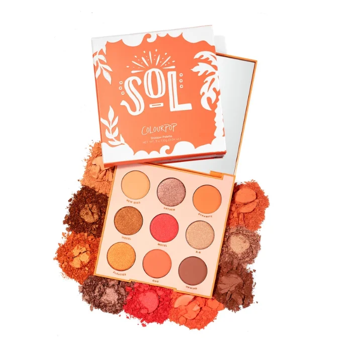 Красочные блестящие и матовые 9 цветов SOL shadow palette