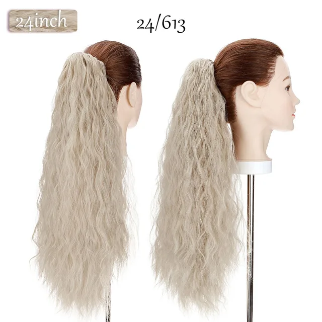 S-noilite Synthetic 12-26inch Claw Clip On Ponytail Hair Extension Ponytail Extension Hair For Women Pony Tail Hair Hairpiece 24-613-new