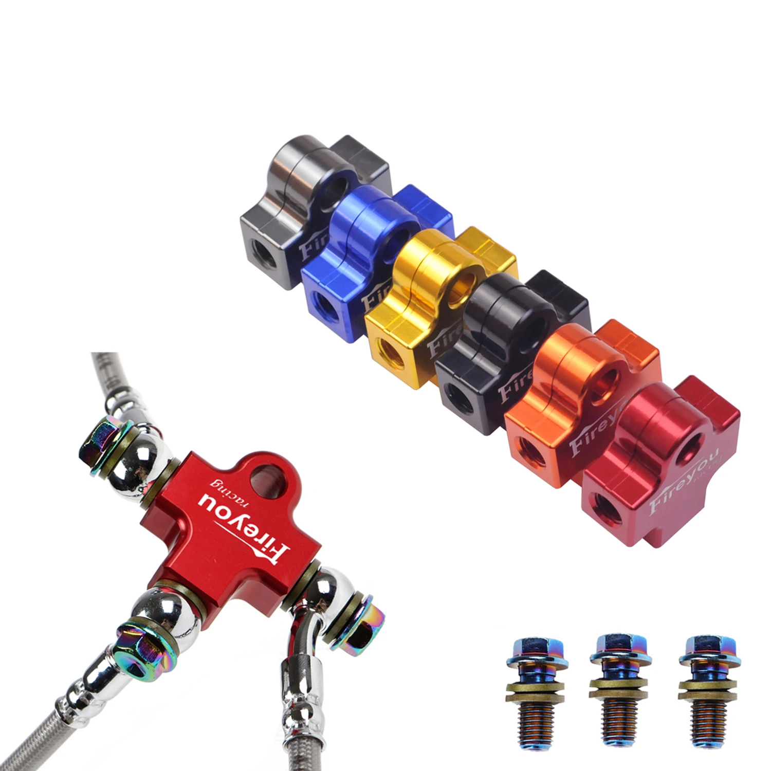 

Hydraulic Brake Hose Connector Adapter Tee Coupling for Motorcycle Dirt Pit Bike ATV Brake System Tubing Connection Oil Link