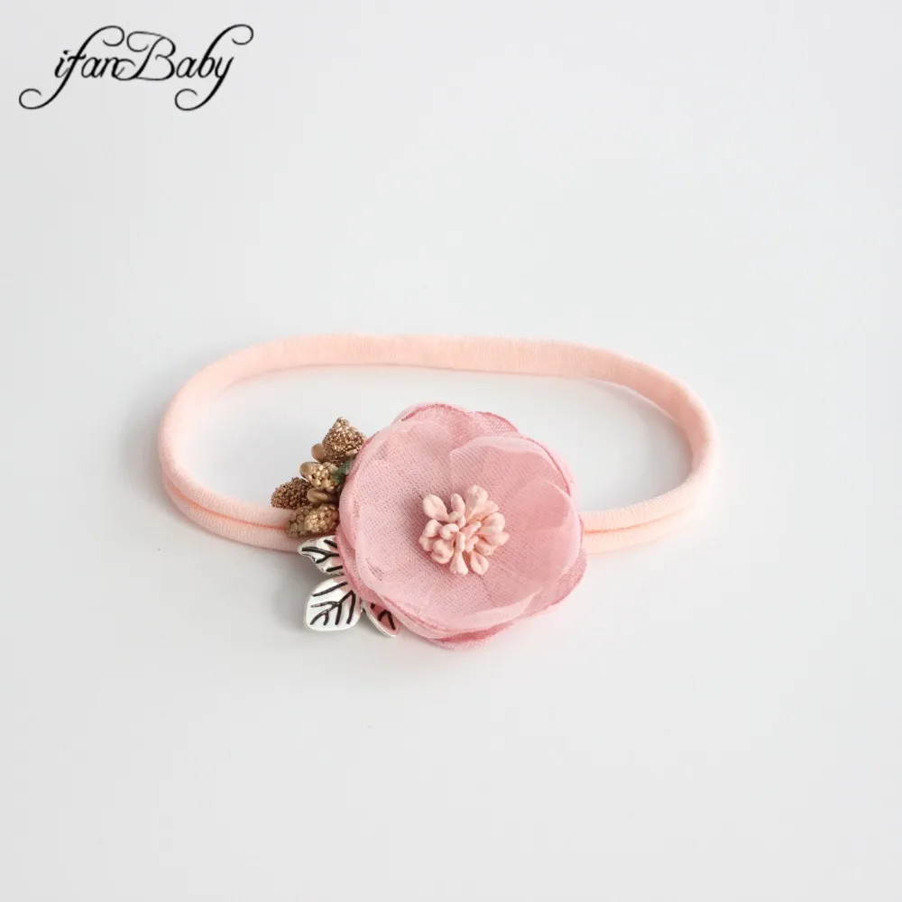 kids nylon headband girl flower headband accessories (4)