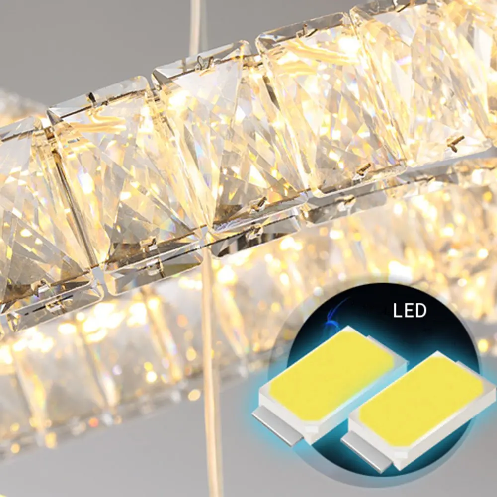 Современные подвесные потолочные светильники с украшением в виде кристаллов Lamparas De Techo ручек на выбор, Colgant подвесные светильники Светодиодный потолочный Pendentes де