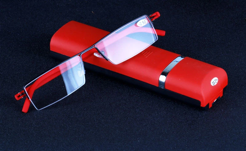 TR90 очки для чтения с мини увеличительной линзой Женские Мужские Женские диоптрные очки фокус плюс очки 1,0 1,5 2,0 2,5 3,0 3,5 4,0 - Цвет оправы: Red