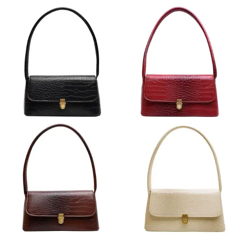 

Fashion Women Handbag PU Leather Retro Shoulder Shopping Bag Elegant Totes