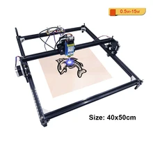 Grabador láser de alta precisión para escritorio, máquina cortadora de grabado de madera CNC de 2 ejes, 40x50cm, 0,5 W-15W