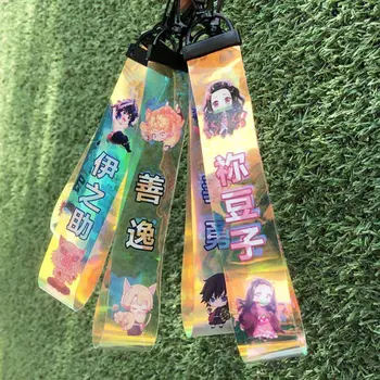 

Anime Demon Slayer Kimetsu No Yaiba Keychain Kamado Tanjirou Kamado-Nezuko Tomioka Giyuu Key Chain Cute Funny Cartoon
