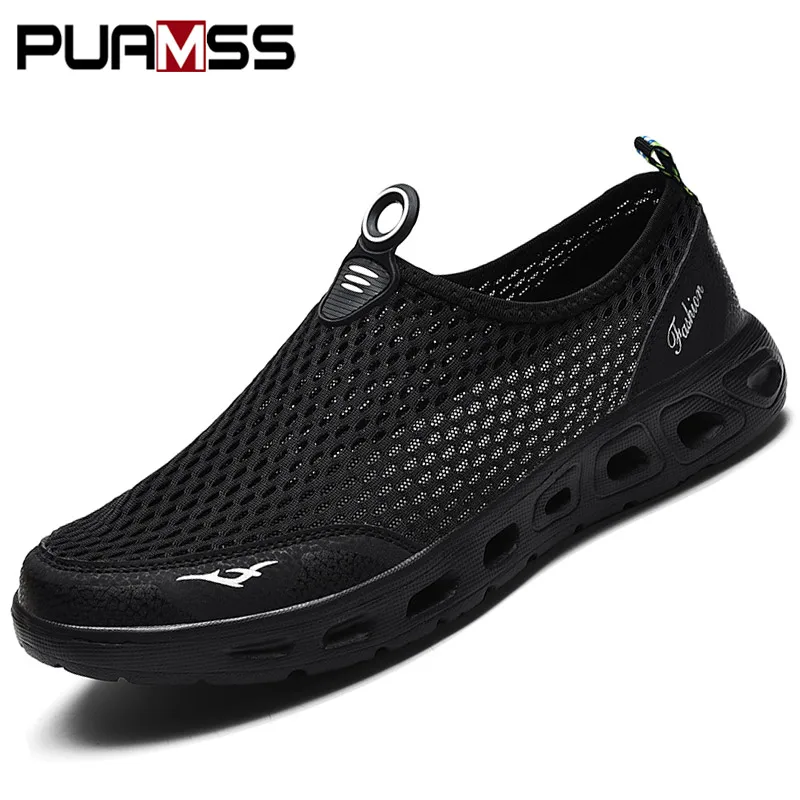 2020 Men Aqua Shoes Men Outdoor Hiking Shoes Breathable Slip On Outdoor