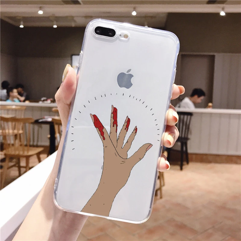 TPU Polly Nor художественный Мягкий силиконовый чехол для телефона для iPhone 11 PRO MAX 5 SE x 6 7 8 Plus X XS MAX XR эстетический женский чехол дьявола - Цвет: TPU