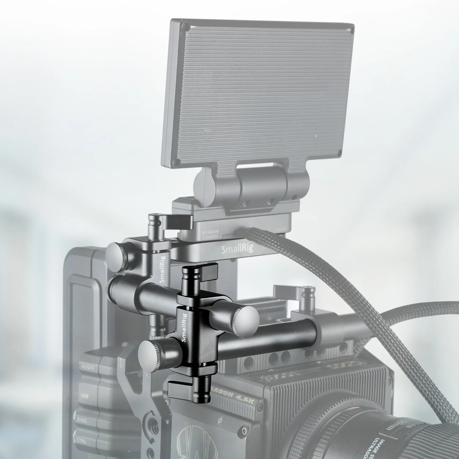 SmallRig 90-Degree 15mm Rod Clamp for Camcorder Video DIY Camera 15mm Rail Clamp Shoulder Support Mounting Accessories - 2069