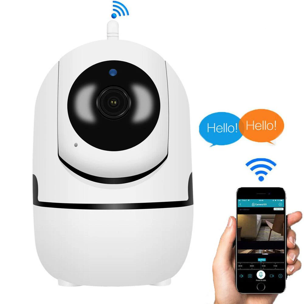 

1080P Wireless WiFi IP Camera Home Security Surveillance Camera CCTV Network Alarm System Auto Tracking Night Vision