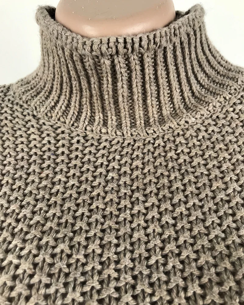 Knitting Unlined Upper Garment Suit-dress Pachytene High Lead Sleeve Head Sweater Woman