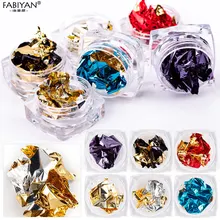 6 Декор бутылки Блестки для нейл Арта(искусство украшения ногтей) Многоцветный Фольга Блеск DIY Дизайн 3D Наклейка блестка УФ гель набор инструментов для маникюра