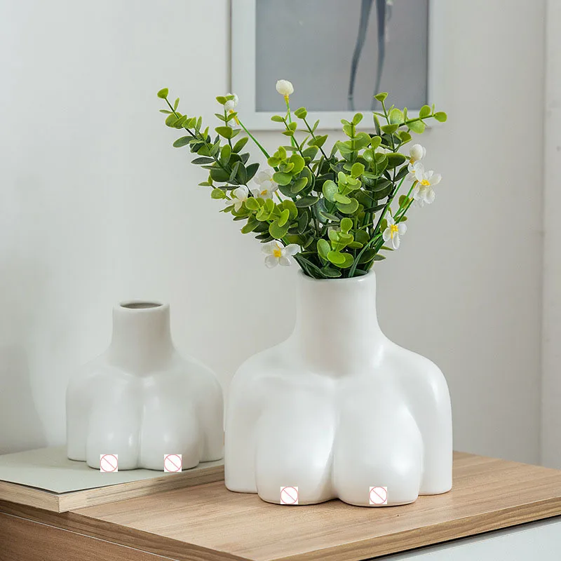 Details about   Ceramics Female Vase Body Art Design Sculpture Home Decor Flower Ornament 