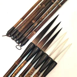 3pcs Caligrafia Calligraphy Brush Woolen Bear Wolf Hair Brush Pen Chinese Painting Hook Line Long Hair Writing Brush Tinta China
