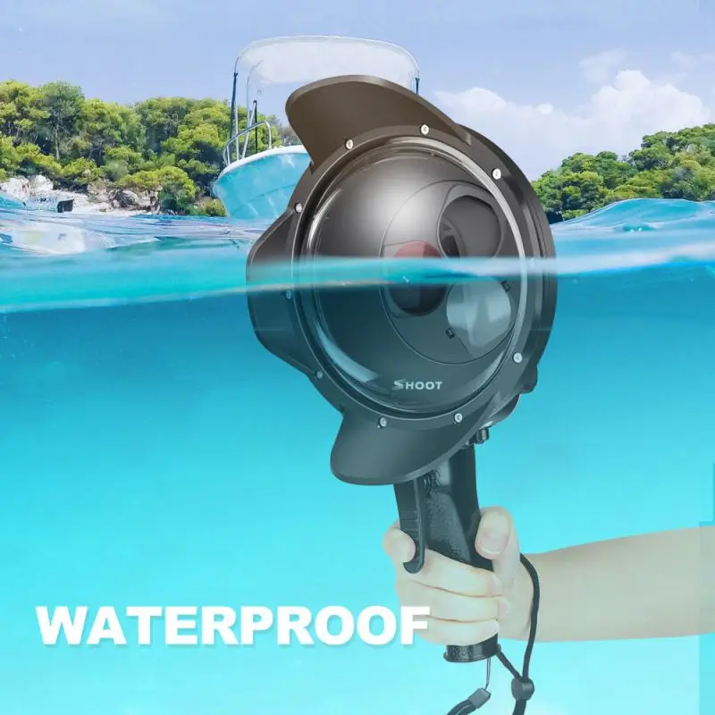 

Diving Dome Port Waterproof Case Filter Switchable Dome for GoPro Hero 7 6 5 Black Trigger Housing for Go Pro 7 Accessory