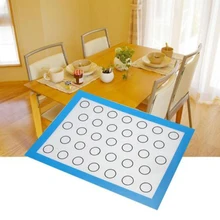 Кухонный прямоугольник Макарон силиконовый мягкий легко чистящийся кондитерский практичный термостойкий антипригарный коврик для выпечки