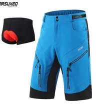 ARSUXEO мужские спортивные шорты для велоспорта, горный велосипед длинные шорты горный велосипед велосипедные шорты водостойкие свободный крой
