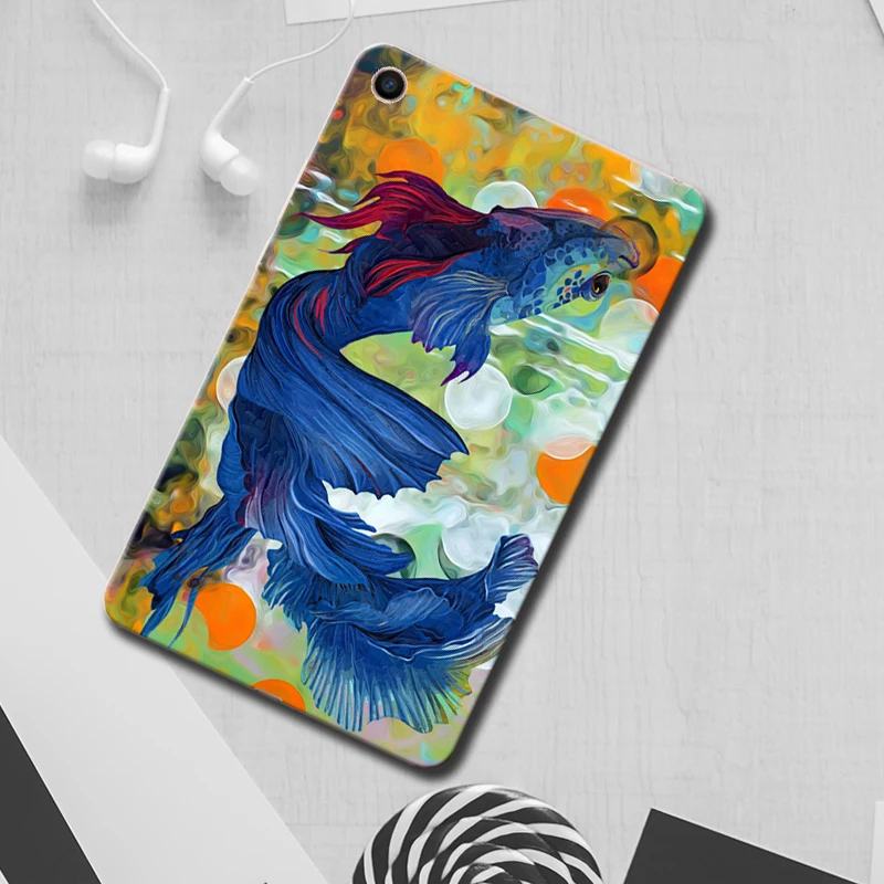 E7 lan se yu Ультратонкий чехол для планшета с рисунком «сделай сам» для Xiao mi Tablet mi Pad 3 7,9 4 8,0 4 Plus 10,1 Мягкий силиконовый чехол+ ручка - Цвет: E7 lan se yu
