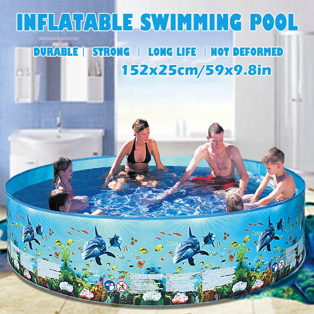 piscina 59inches Children's Home Use swimming pool Blow Up Pool for Family Kids inflatable Pool High Quality Backyard Foldable