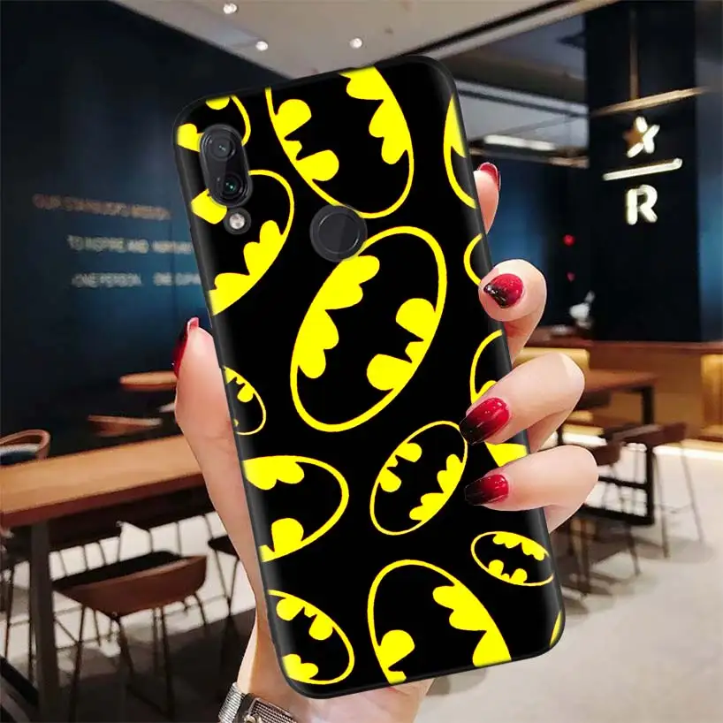 BD034-1 Черный чехол супергероя Бэтмена для Xiao mi Red mi Note 8 7 7S 7A 6 S2 GO K20 Pro+ 6A mi 6X 5X A1 CC 9 8 мягкий чехол для телефона - Цвет: BD034-1