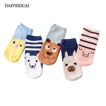 

5Pair/lot=10pieces Summer Straight Cute Cartoon Ladies Socks Fashion Invisible Cotton Socks Short Female