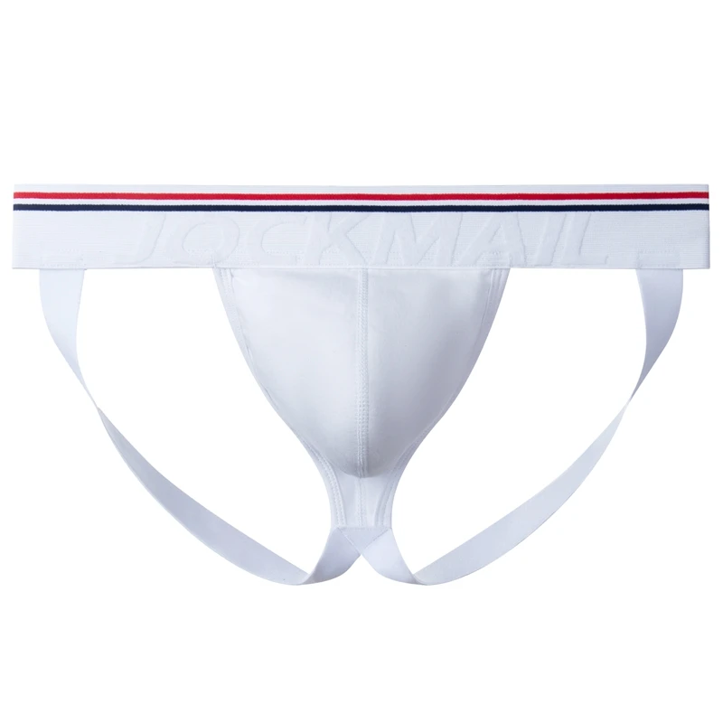

JOCKMAIL Sexy Underwear Men's Bikini Gay Jockstraps Fashion Boy Thongs Pure Color Cotton T-back
