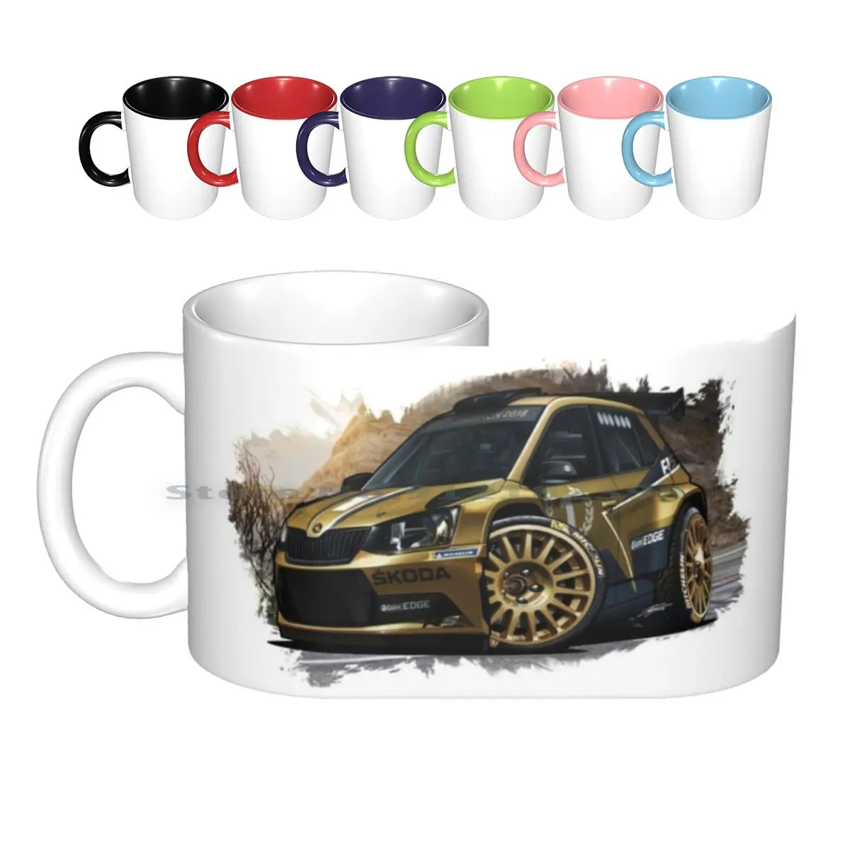 2018 Wrc Skoda Fabia R5 Tazze In Ceramica Tazze Da Caffè Tazza Da Tè Al Latte Skoda Skoda Fabia Skoda Fabia R5 Skoda Wrc Fabia Wrc Skoda R5