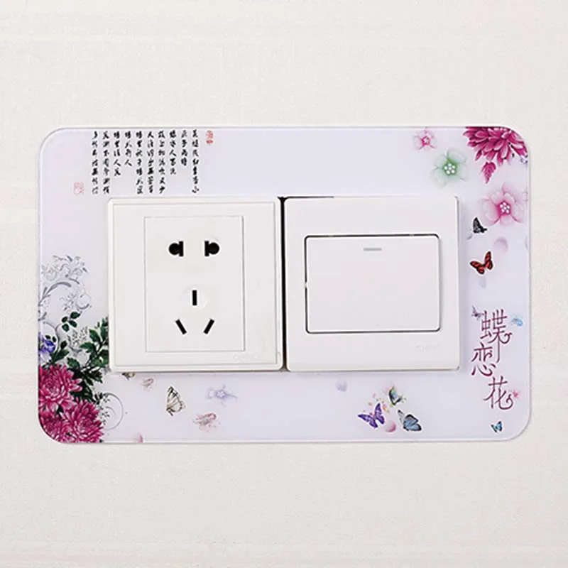 Акриловый переключатель протектор двойной открытый переключатель декоративное покрытие простой современный китайский дом спальня гостиная