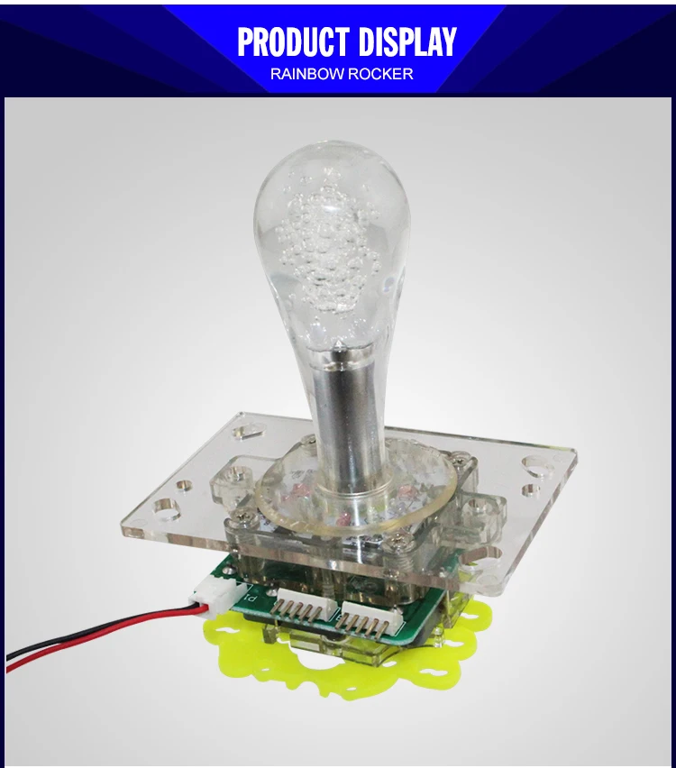 LED Illuminated Zippy Oval Ball Top Joystick Controller Replacement Parts For arcade machine