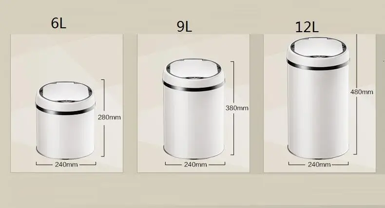 Trashcan Cubo Basura Reciclaje мусор Cocina Papelera Habitacion автоматический датчик Lixeira Poubelle корзина для мусора