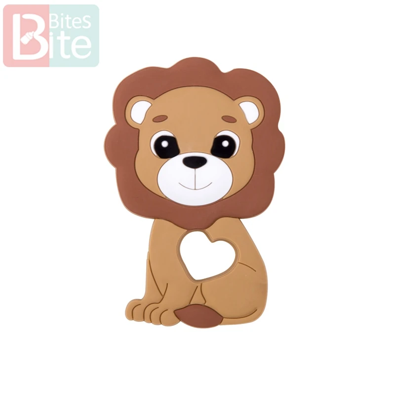 Lion Brown Укус укусов 1 шт. Детские Товары силиконовые ребенка режутся зубы кролика игрушки-прорезыватели Еда Класс продукты младенца силикона Банни без добавления бисфенола А Прорезыватели для зубов - Цвет: Lion Brown