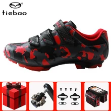 Tiebao велосипедная обувь для мужчин sapatilha ciclismo mtb SPD набор педалей для горного велосипеда самоблокирующиеся уличные кроссовки Мужская велосипедная обувь