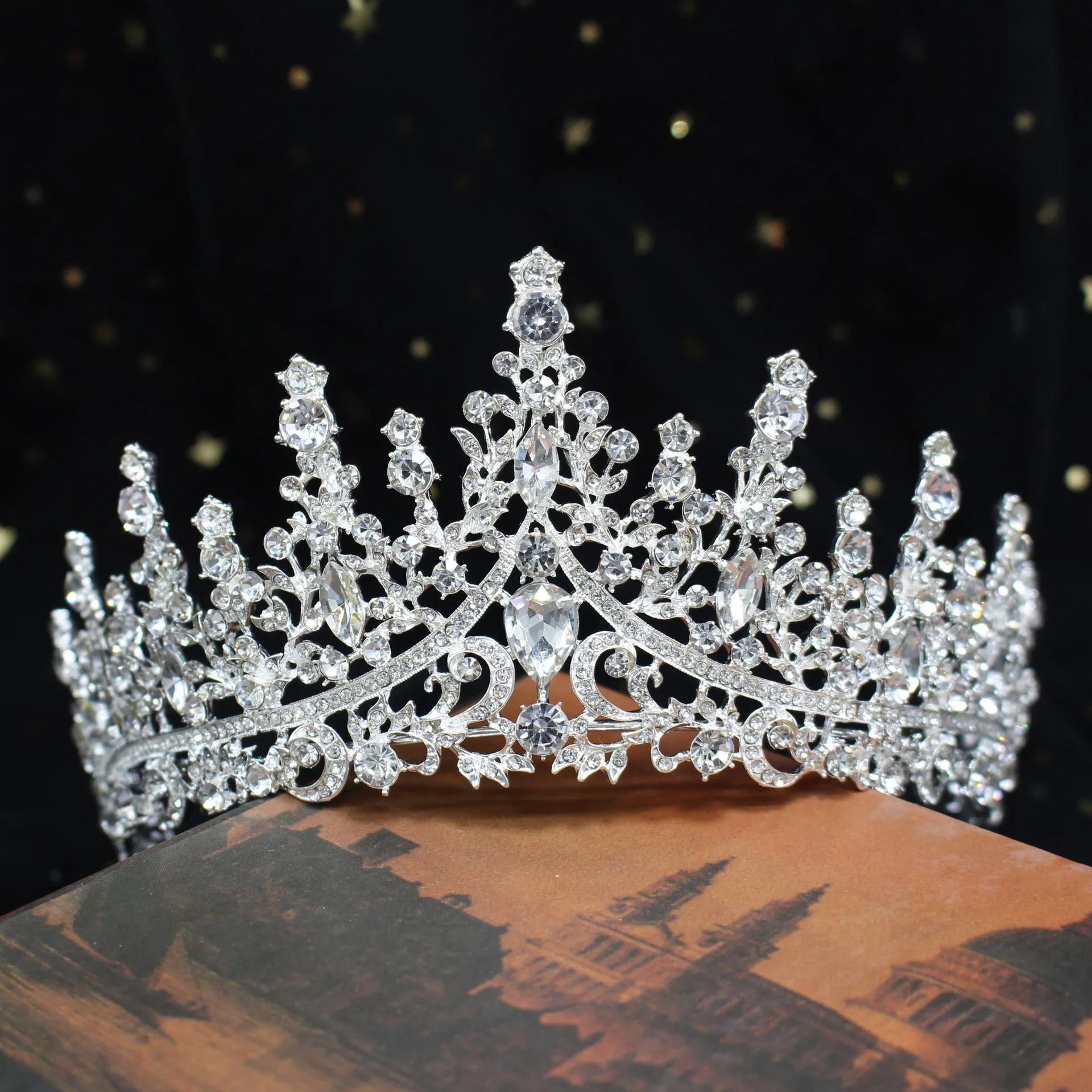 KMVEXO New Rose Gold Bride Crowns Princess Headdress Birthday Headband Vintage Wedding Hair Jewelry Bridal Party Tiaras Gift