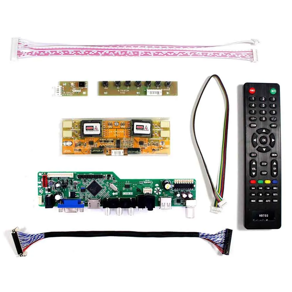 Latumab Driver Board for M190EN04 V2 M190EN04 V5 M190EN04 LVDS 19 Screen Display TV+HDMI+VGA+USB 1280×1024 Controller Board (4)