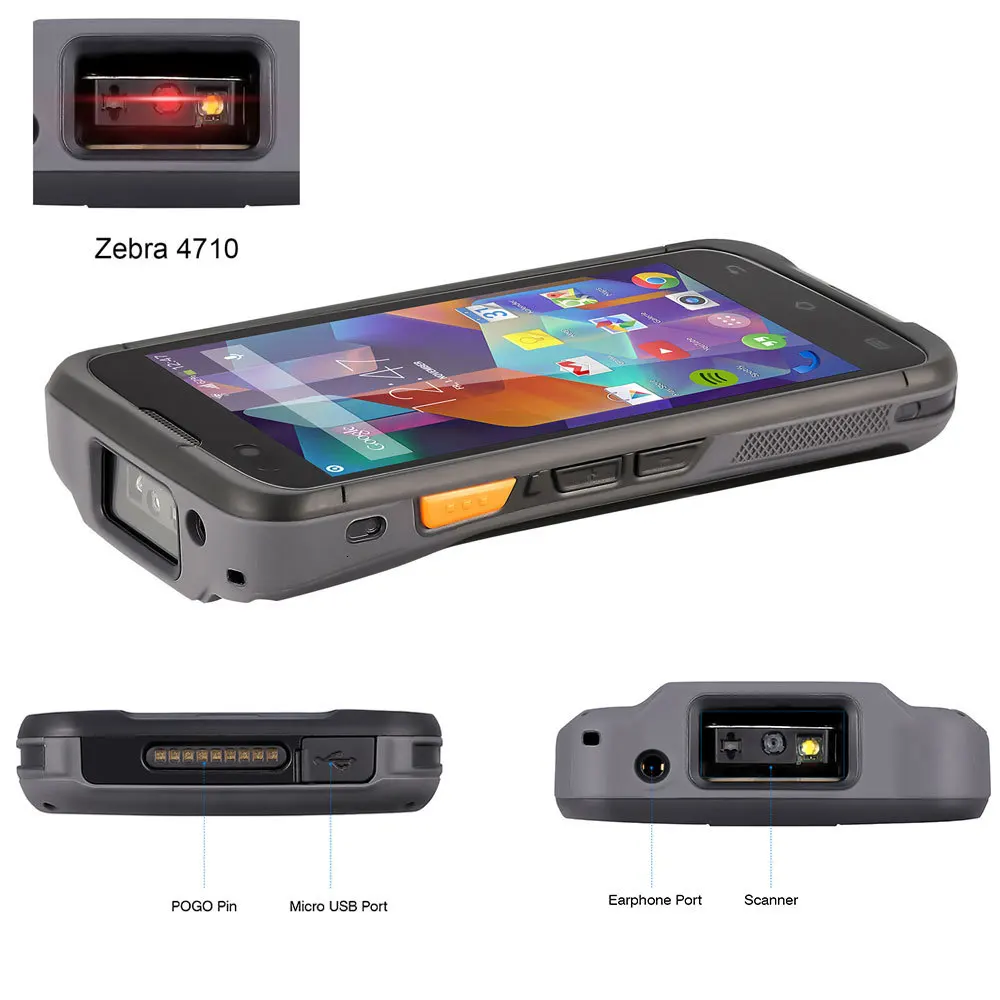 IssyzonePOS Ручной Android 7,1 PDA прочный pos-терминал Zebra 4710 сканер штрих-кода 2D NFC 4G WiFi считыватель штрих-кодов сборщик данных
