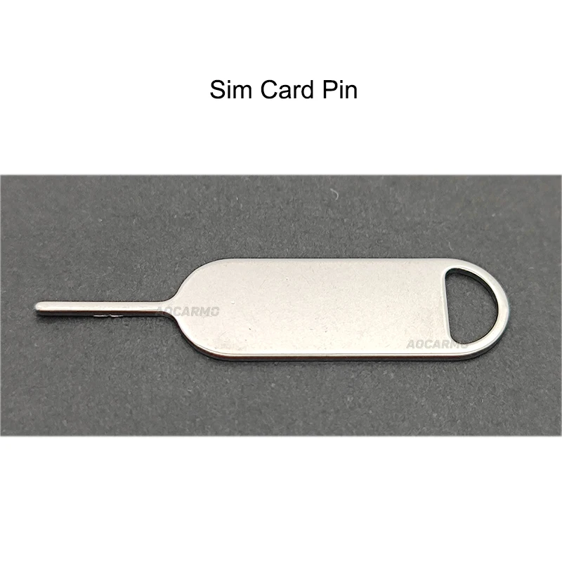 Aocarmo 10Pcs For Universal Mobile Phone Sim Card Tray Open Pin Needle Key Tool For iPhone For Huawei For OnePlus
