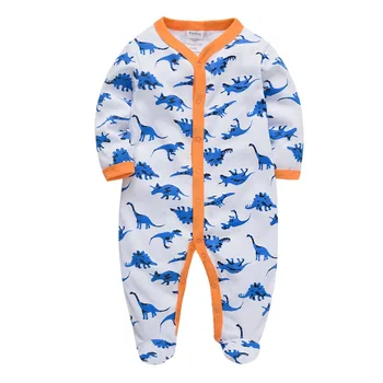 

SAILEROAD Baby Boys Cartoon Dinosaur Pajamas 0-12M Baby Onesies Newborn Footed Pijama Infantil Infant Cotton Jumpsuit Clothes