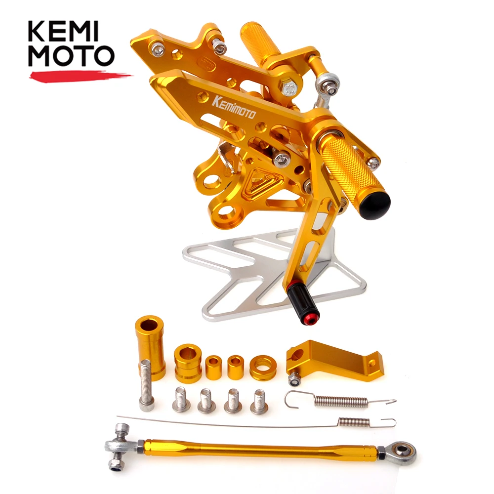 Для HONDA Grom 125 MSX 125 подножки регулируемые Rearset подножки для HONDA Grom125 MSX125 2013 Задние подножки - Цвет: Gold