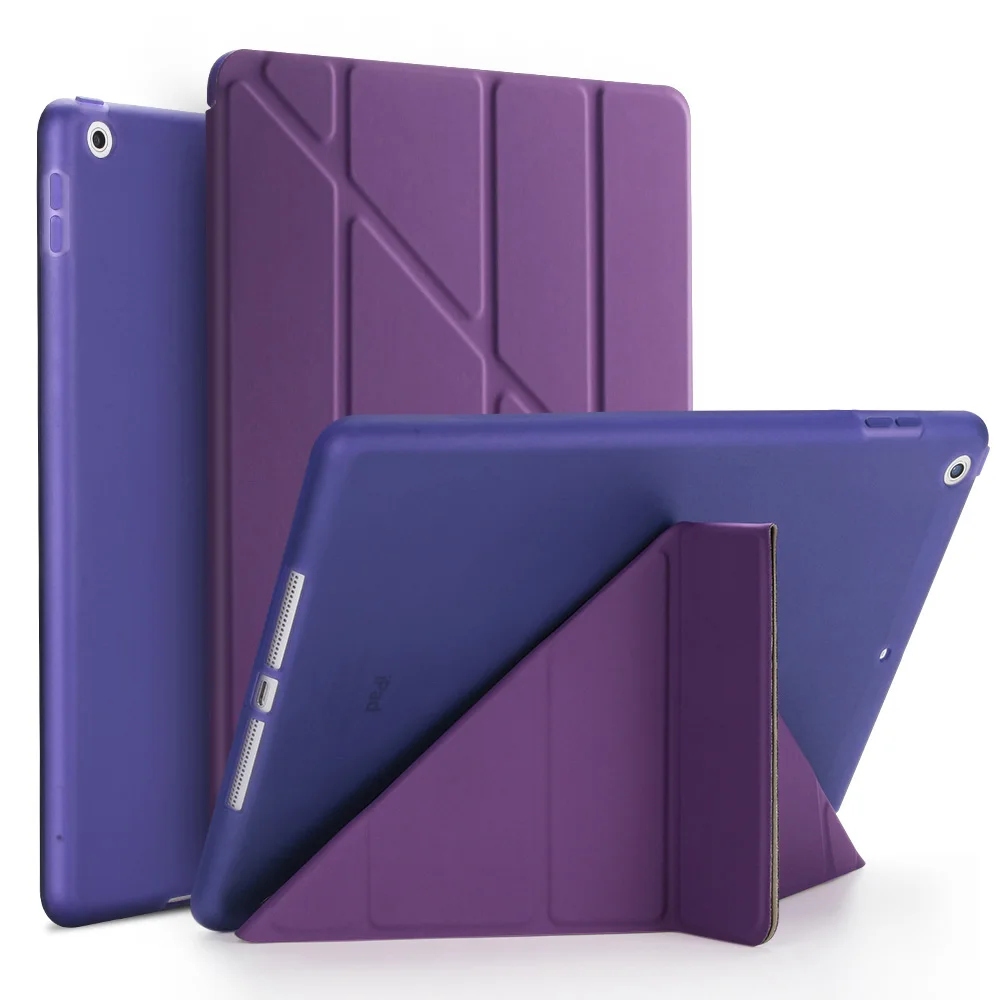 Чехол для iPad Mini 3 2 1 чехол из искусственной кожи силиконовая Мягкая задняя крышка с тройной подставкой Авто спящий смарт-чехол для iPad Mini 2