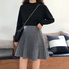 Женская юбка в консервативном стиле с высокой талией, шикарная юбка с вышивкой, летняя Студенческая плиссированная Милая юбка для танцев для девочек, одежда в стиле панк jupe pard