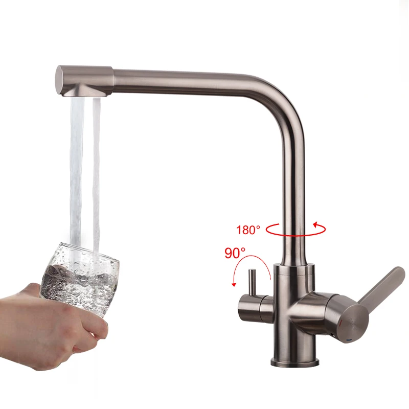 G4399-1 304 steel GAPPO кухонный смеситель, кухонный фильтр для воды, кран 304 из нержавеющей стали, кухонный кран для питьевой воды, кухонные смесители - Цвет: G4399-1 304 steel