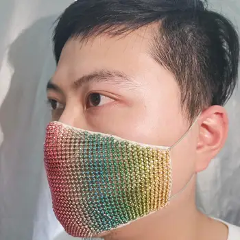

Crystal mask Sparkly Rhinestone Mesh Mask Crystal Masquerade Face Masks for Party Mask Dropshipping/Wholesale