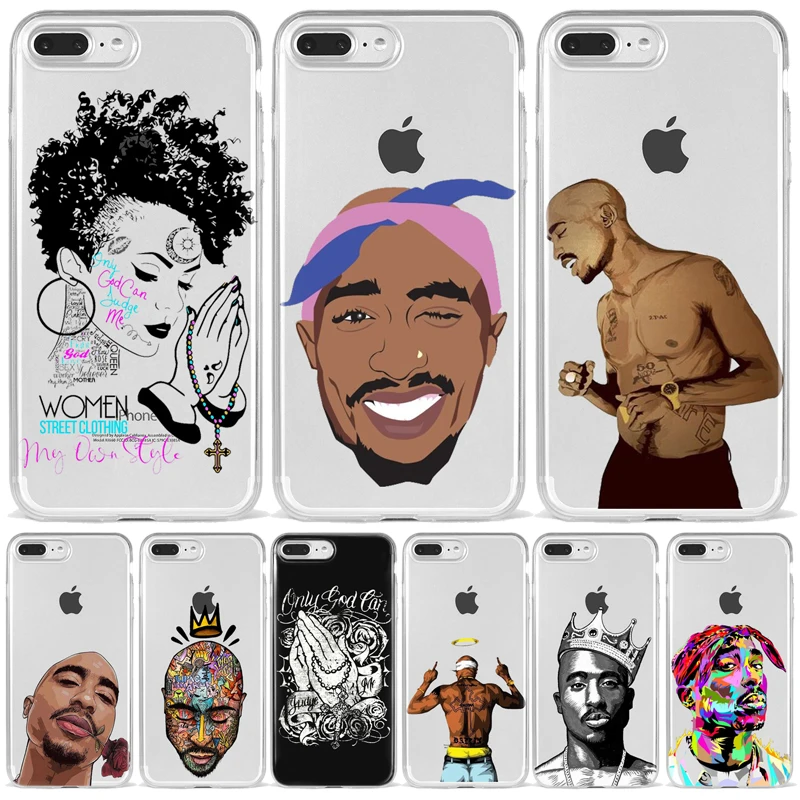 Прозрачный силиконовый мягкий ТПУ чехол для телефона 2Pac Makaveli Tupac Amaru Shakur iPhone X XR XS