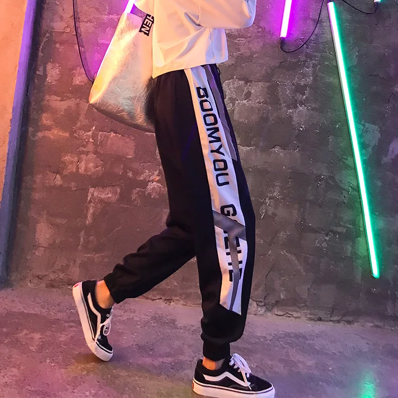 Брюки женские весна осень 2020 новый корейский стиль студенческие свободные хип