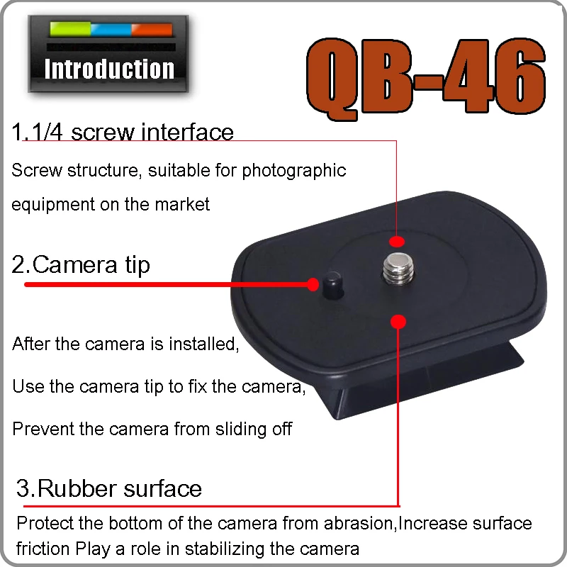 Velbon QB-46 Quick Release Plate для EX-430/440/444/530/540/630/640, FHD-53D EX серии штатива-треноги